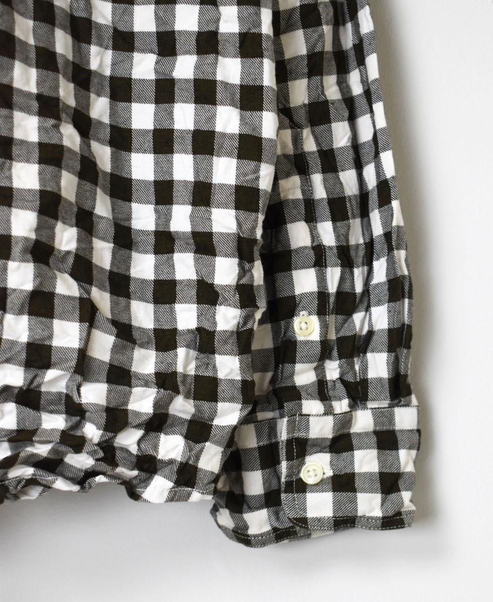 NVL1861GCW (シャツ) COTTON SHEPHERD CHECK REGULAR COLLAR L/SL OVERSIZED SHIRT