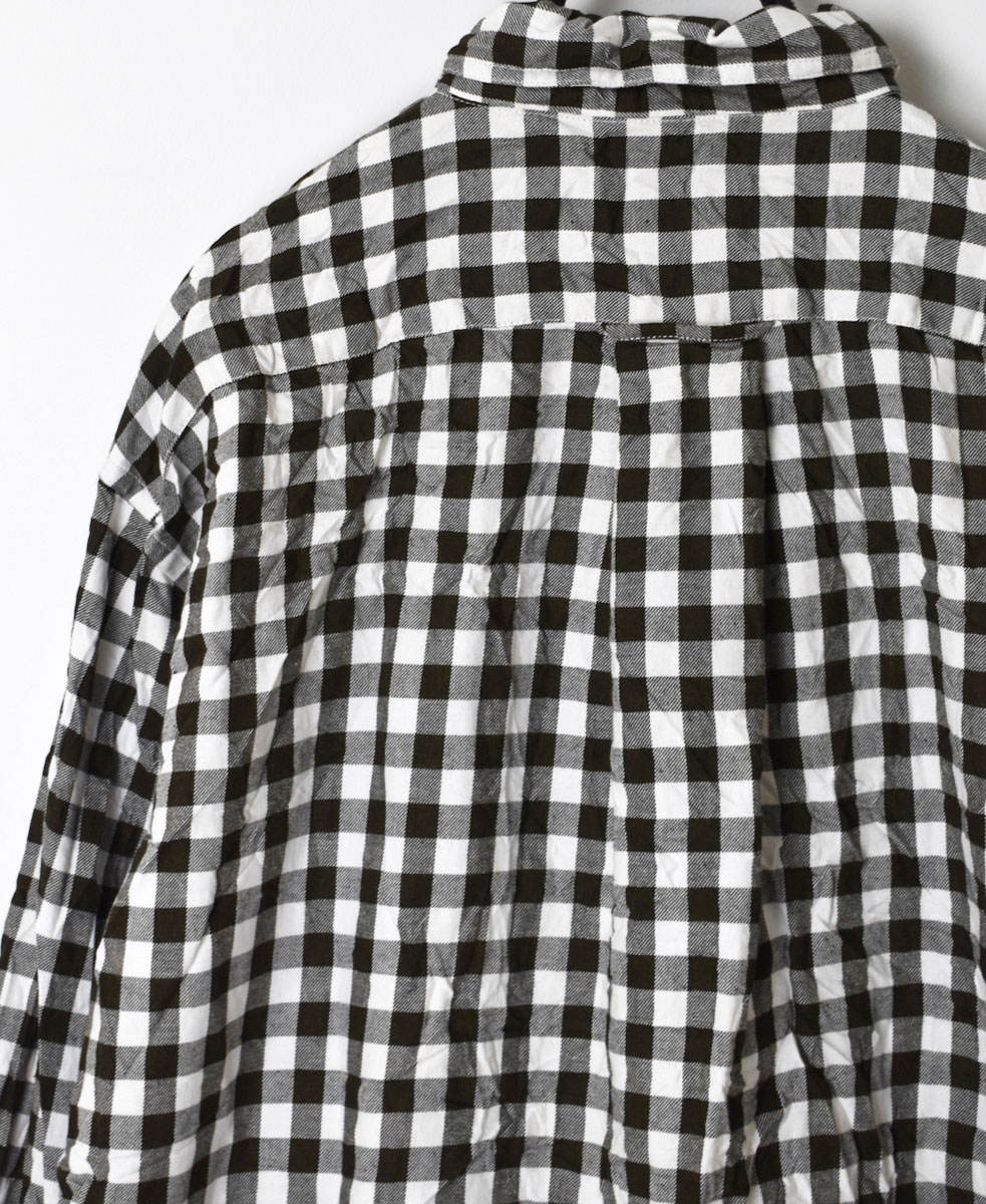 NVL1861GCW (シャツ) COTTON SHEPHERD CHECK REGULAR COLLAR L/SL OVERSIZED SHIRT