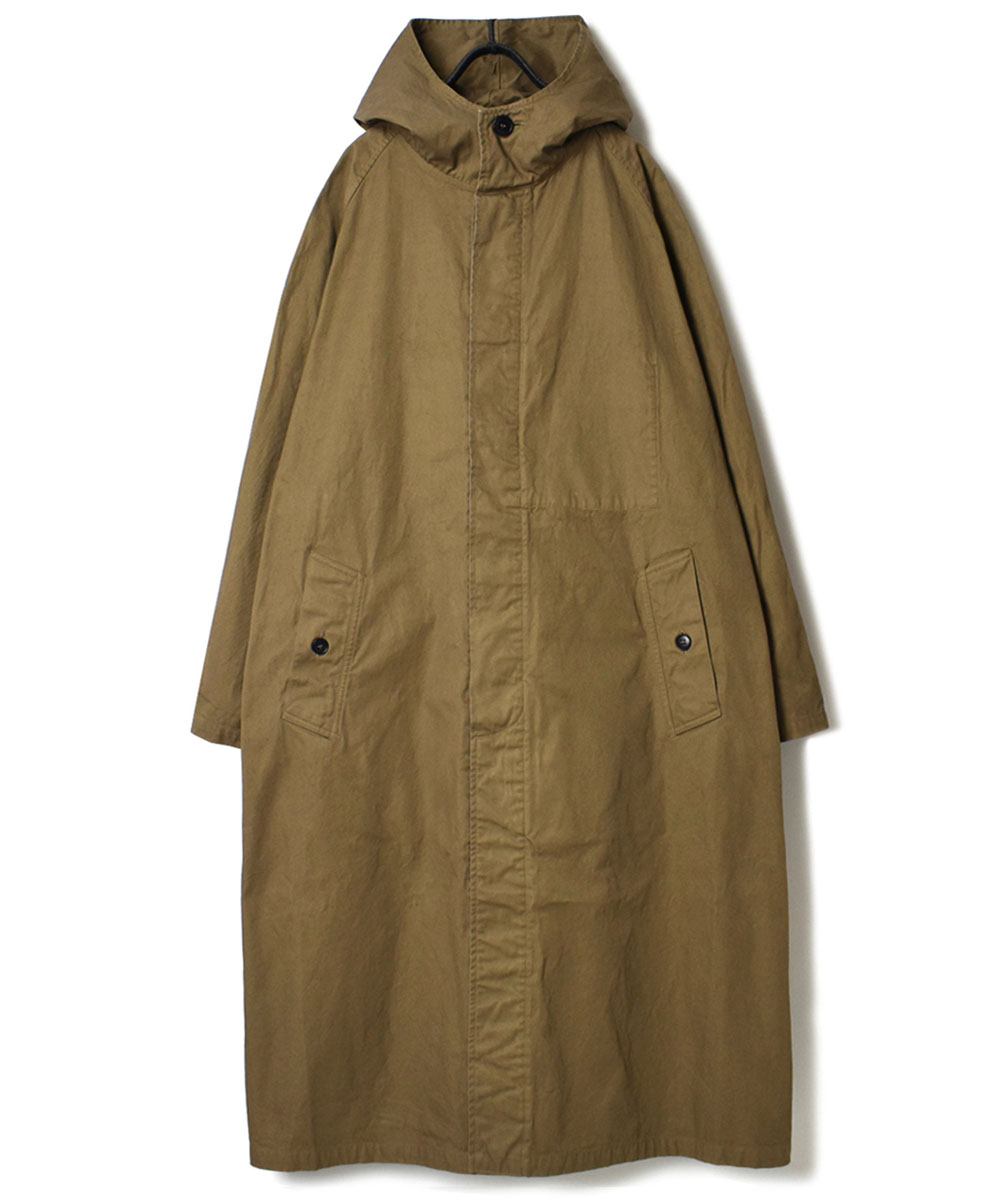 NHT2151DT (コート) HEAVY WEIGHT COTTON TWILL OVERDYE HOODED COAT