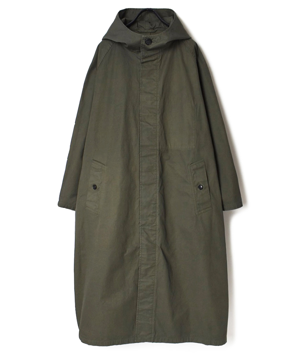 NHT2151DT (コート) HEAVY WEIGHT COTTON TWILL OVERDYE HOODED COAT