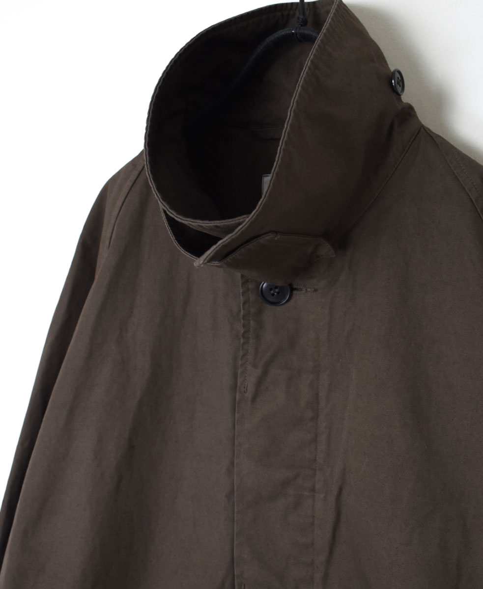 NHT2352DT (コート) HEAVY WEIGHT COTTON TWILL OVERDYE BALMACAAN SHORT COAT