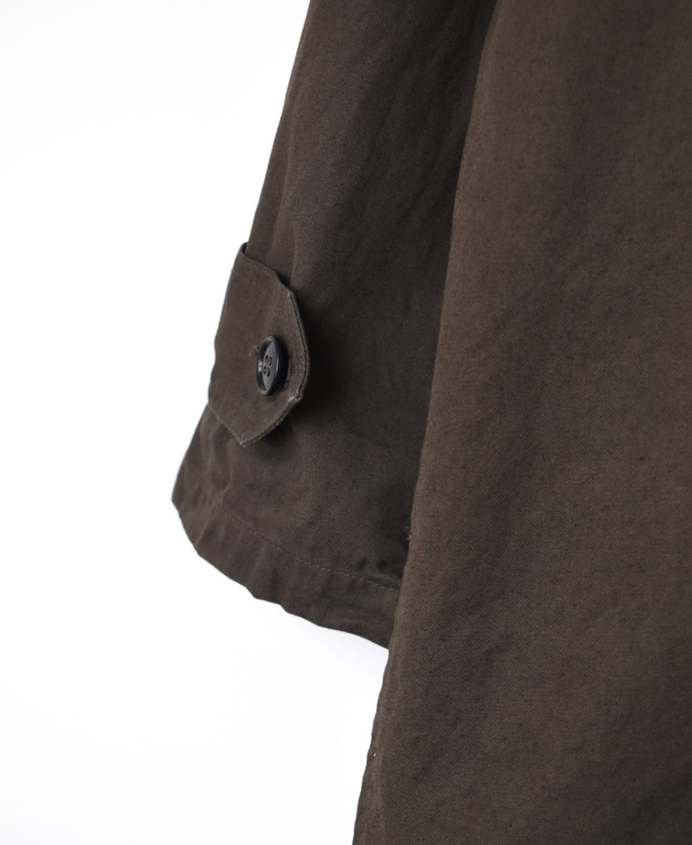 NHT2352DT (コート) HEAVY WEIGHT COTTON TWILL OVERDYE BALMACAAN SHORT COAT