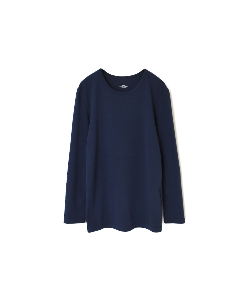 GNSL23862 (Tシャツ) 40/1 HIGH GAUGE COTTON RIB CREW-NECK L/SL T-SHIRT