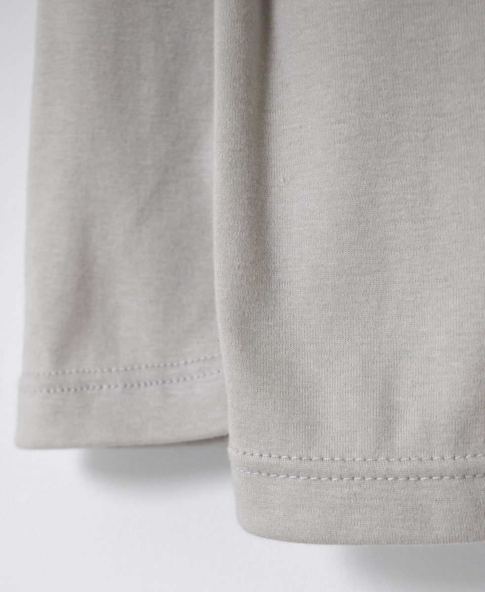 GNSL23862 (Tシャツ) 40/1 HIGH GAUGE COTTON RIB CREW-NECK L/SL T-SHIRT