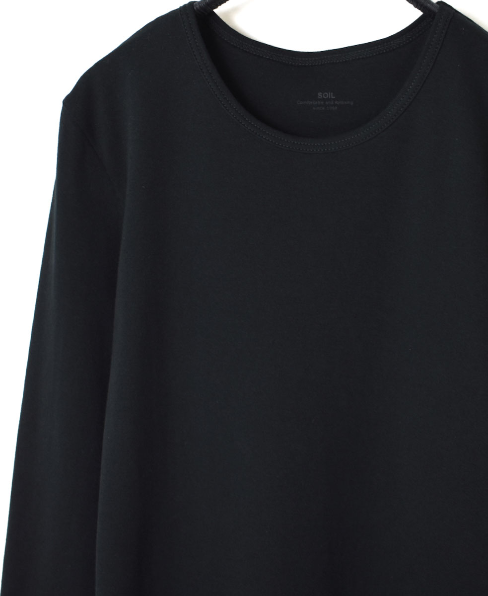 GNSL23862 (Tシャツ) 40/1 HIGH GAUGE COTTON RIB CREW-NECK L/SL T-SHIRT