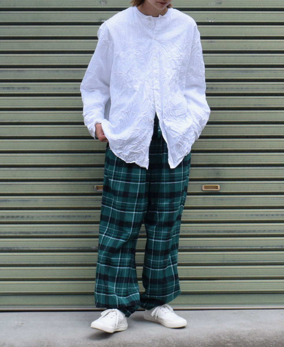 NVL2311W (シャツ) 40'S ORGANIC POPLIN CREW-NECK L/SL OVERSIZED SHIRT