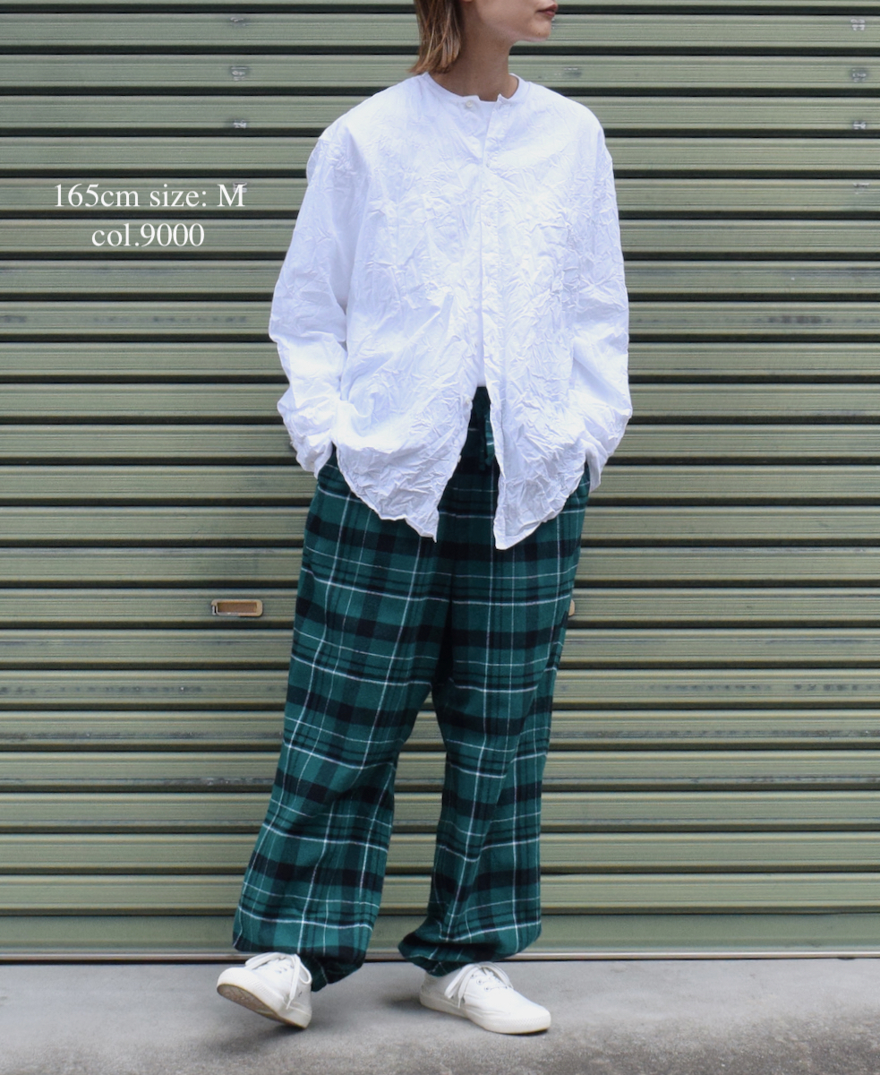 NVL2311W (シャツ) 40'S ORGANIC POPLIN CREW-NECK L/SL OVERSIZED SHIRT