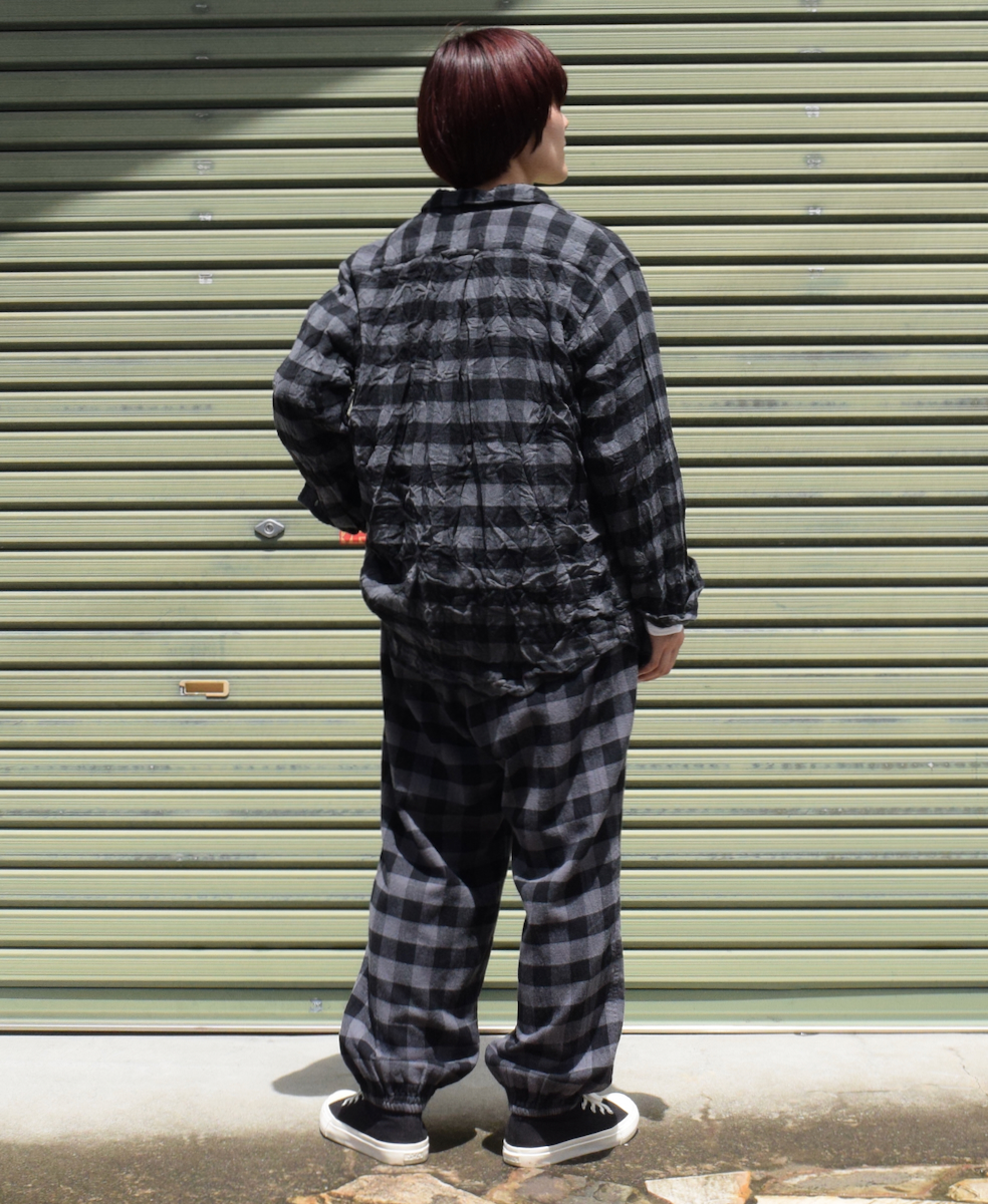 NVL1861FCW (シャツ) COTTON FLANNEL CHECK REGULAR COLLAR L/SL OVERSIZED SHIRT