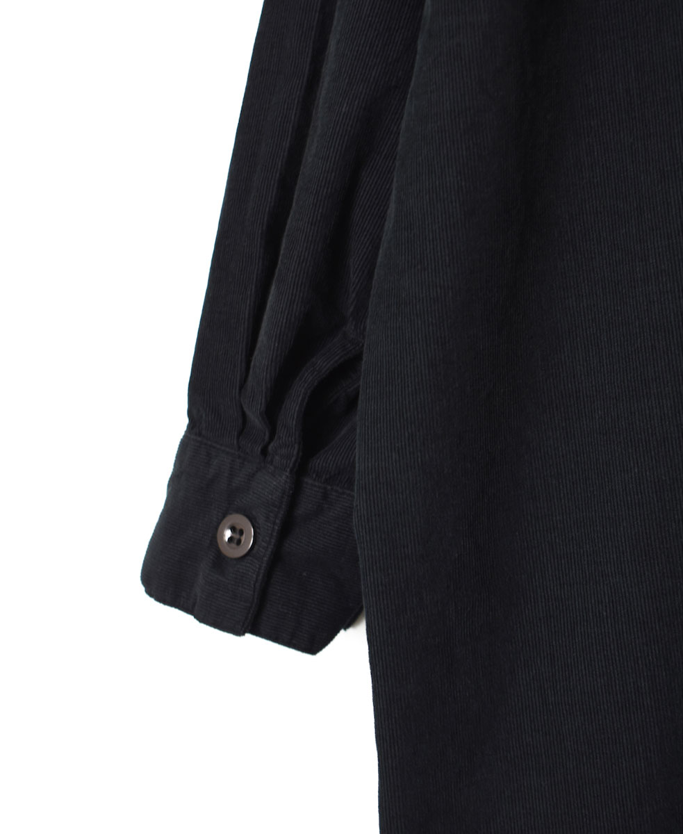 INHT2301CD (ロングシャツ) 26WALES CORDUROY OVERDYE HENLY NECK LONG SHIRT