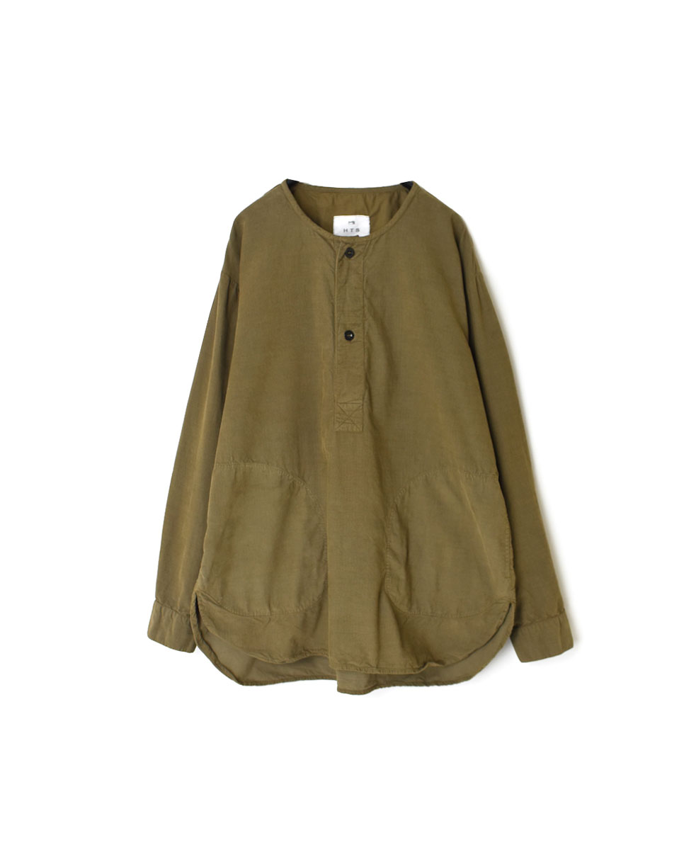INHT2203CD (シャツ) 26WALES CORDUROY OVERDYE HENLY NECK SHIRT