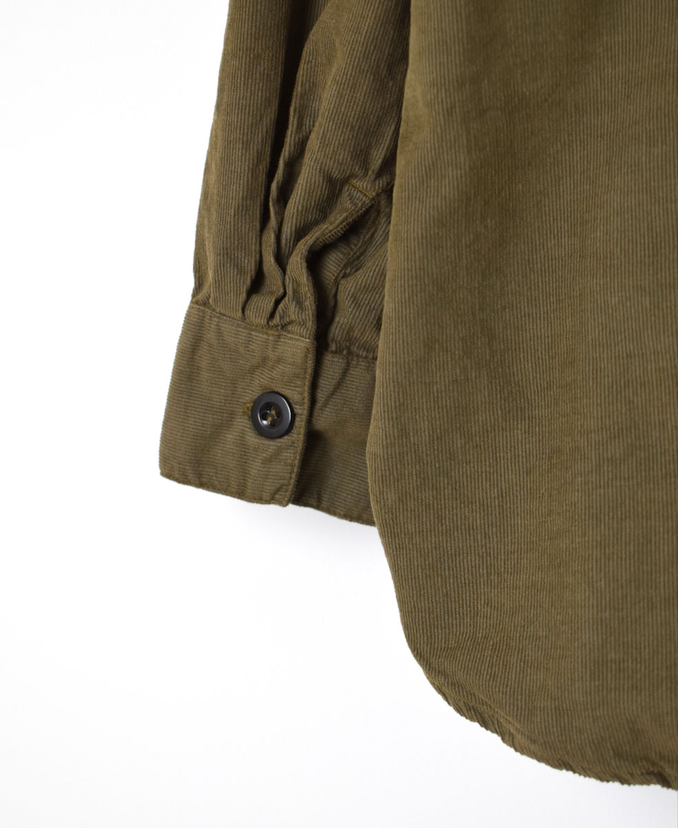 INHT2203CD (シャツ) 26WALES CORDUROY OVERDYE HENLY NECK SHIRT