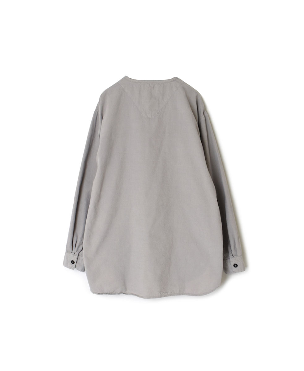 INHT2203CD (シャツ) 26WALES CORDUROY OVERDYE HENLY NECK SHIRT