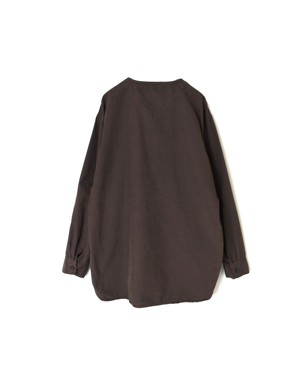 INHT2203CD (シャツ) 26WALES CORDUROY OVERDYE HENLY NECK SHIRT