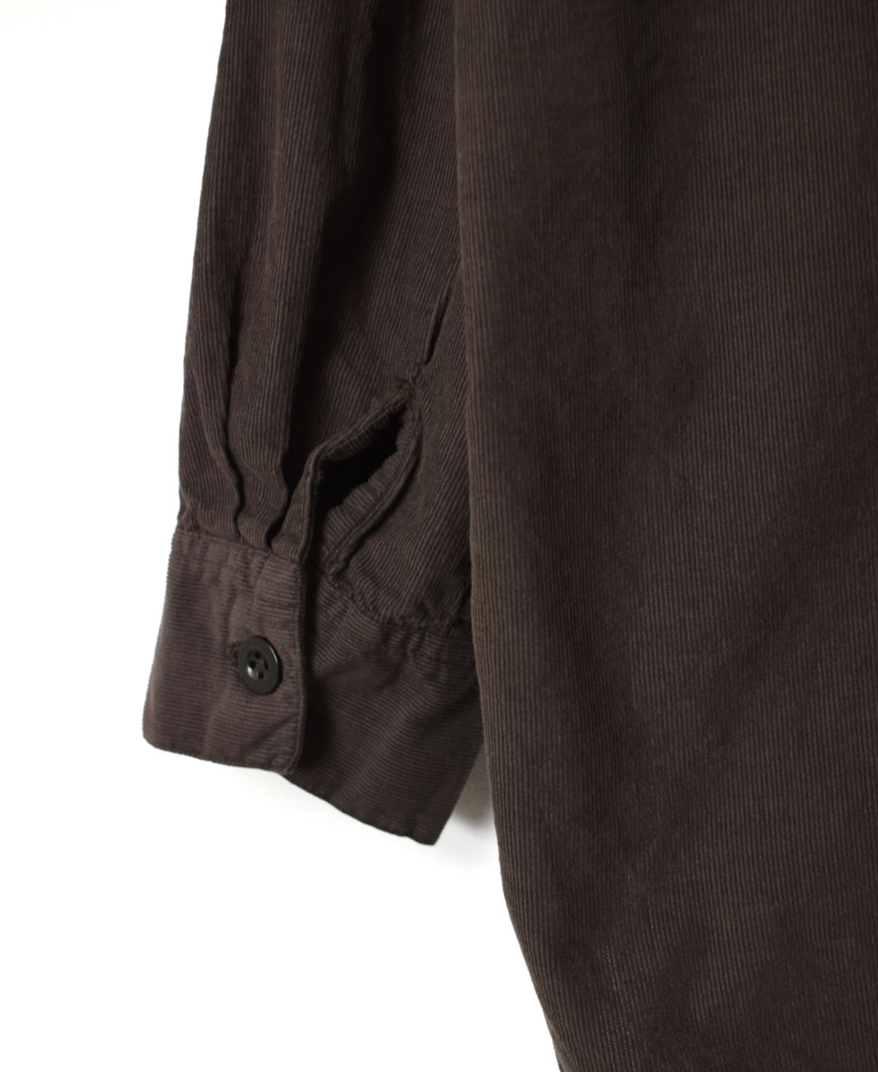 INHT2203CD (シャツ) 26WALES CORDUROY OVERDYE HENLY NECK SHIRT