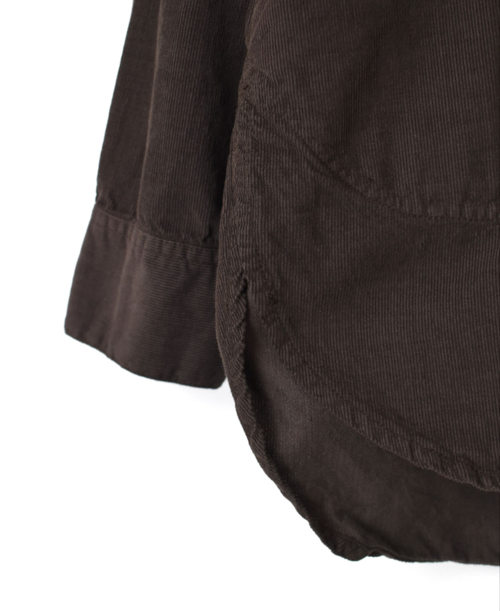 INHT2203CD (シャツ) 26WALES CORDUROY OVERDYE HENLY NECK SHIRT