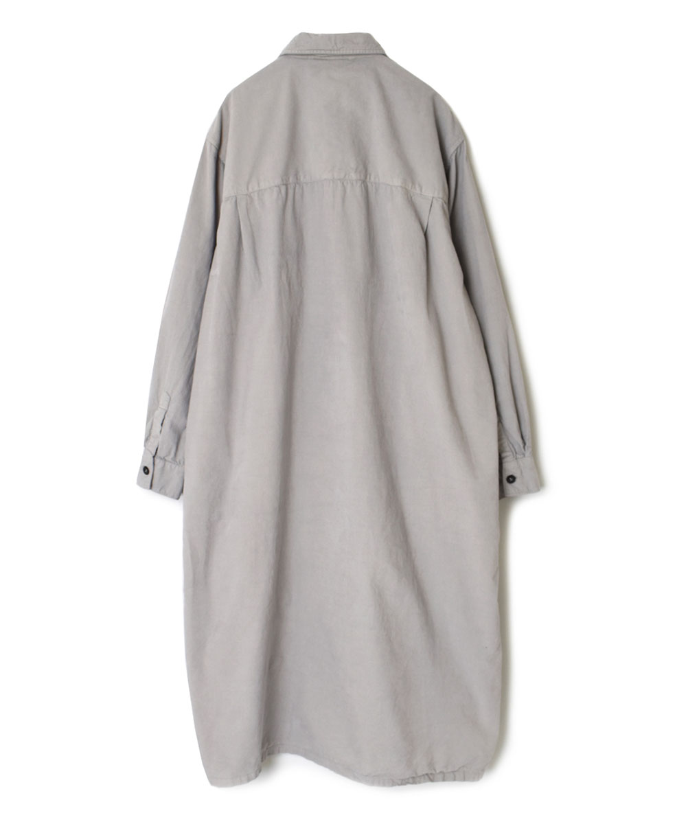 INHT2202CD (ロングシャツ) 26 WALES CORDUROY OVERDYE ONE-UP COLLAR LONG SHIRT