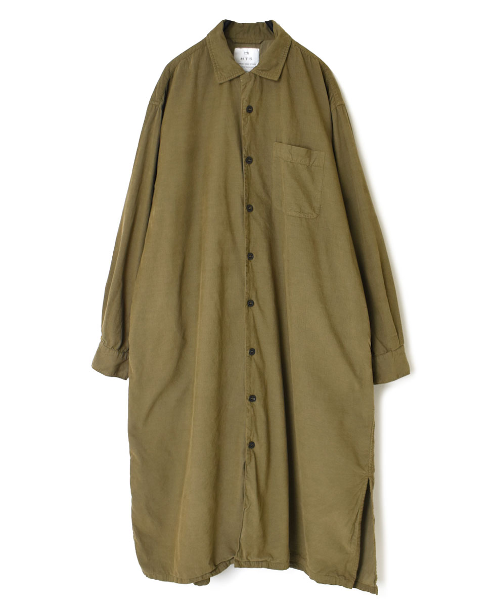 INHT2202CD (ロングシャツ) 26 WALES CORDUROY OVERDYE ONE-UP COLLAR ...