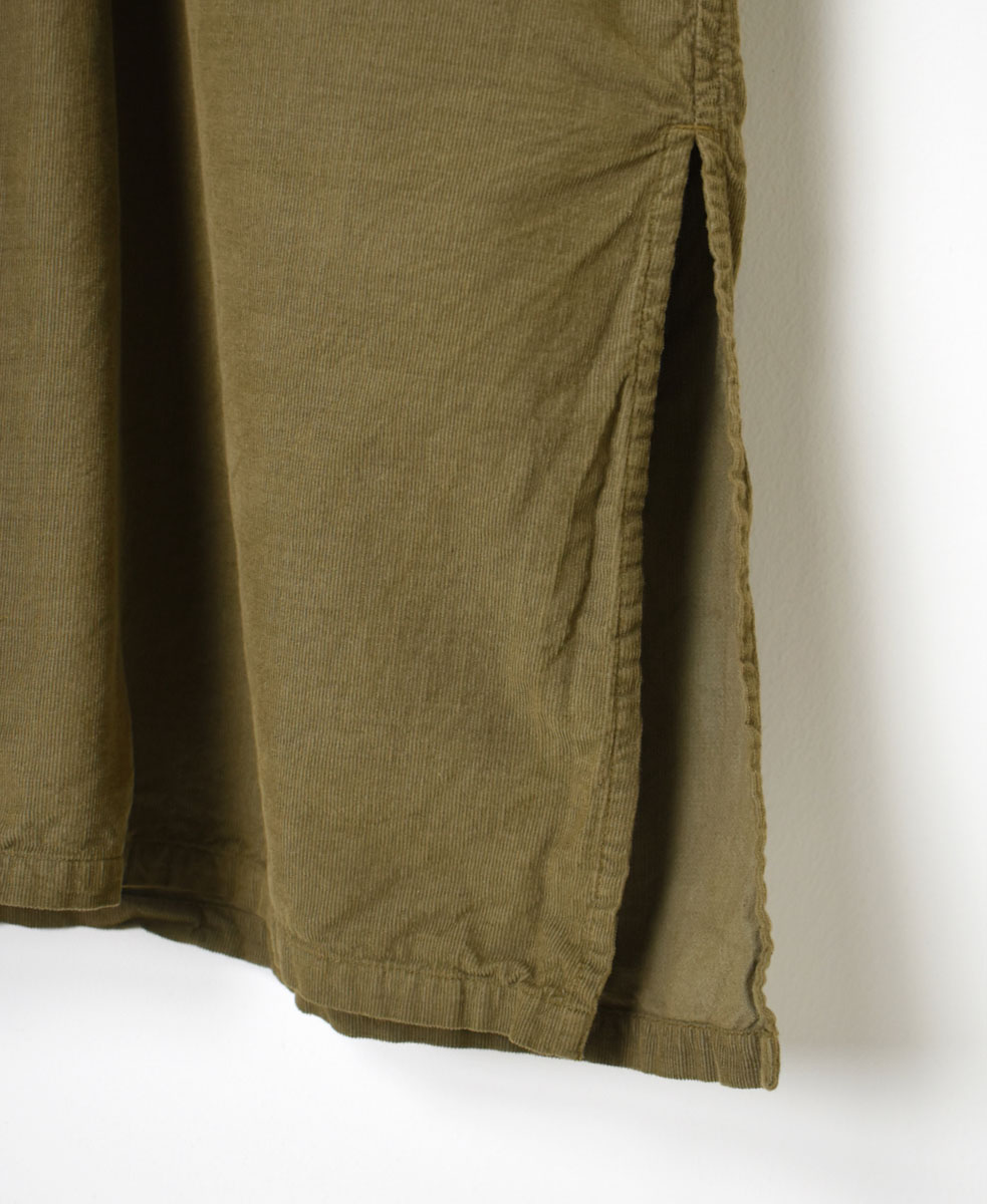INHT2202CD (ロングシャツ) 26 WALES CORDUROY OVERDYE ONE-UP COLLAR LONG SHIRT