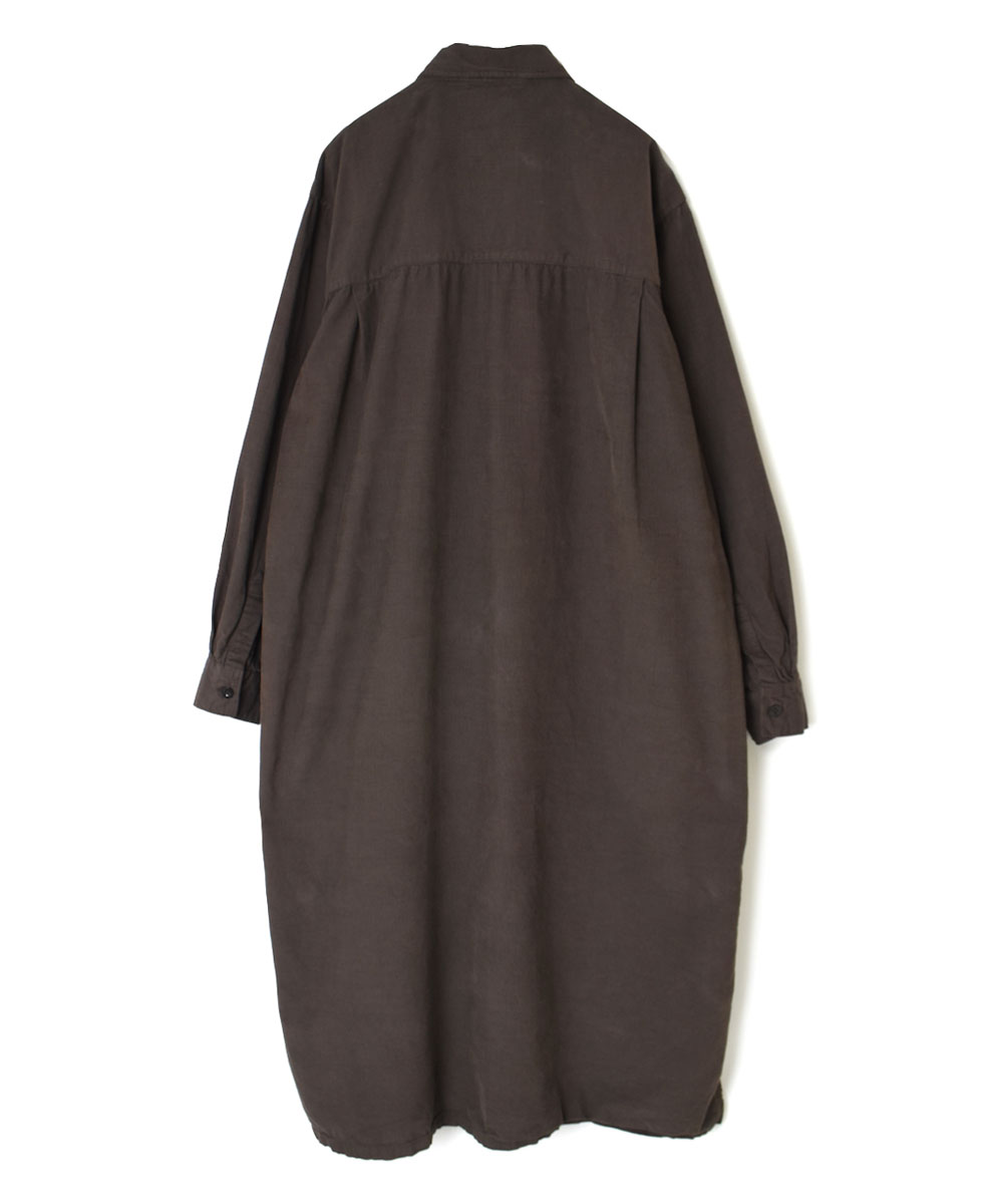 INHT2202CD (ロングシャツ) 26 WALES CORDUROY OVERDYE ONE-UP COLLAR LONG SHIRT