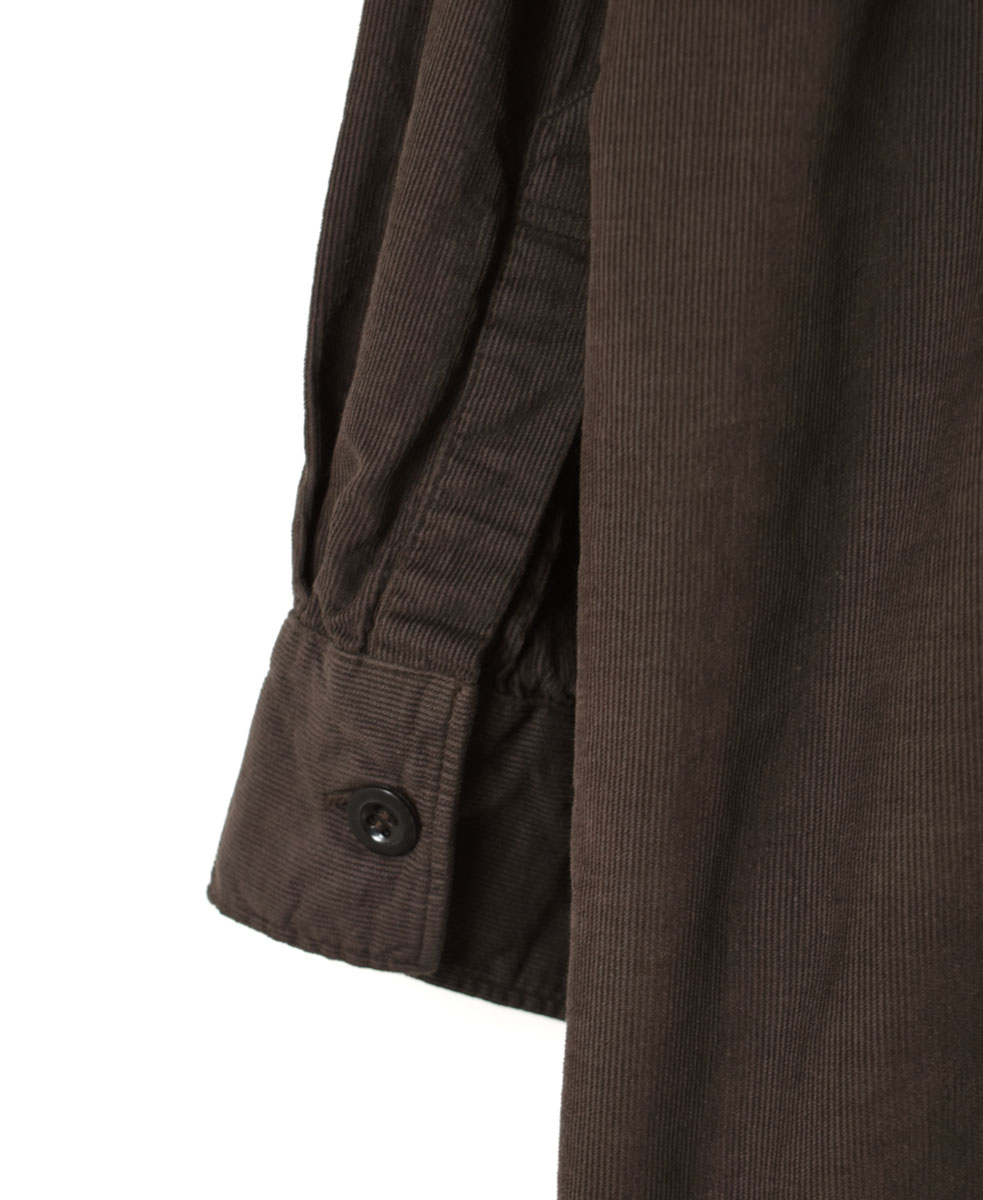 INHT2202CD (ロングシャツ) 26 WALES CORDUROY OVERDYE ONE-UP COLLAR LONG SHIRT