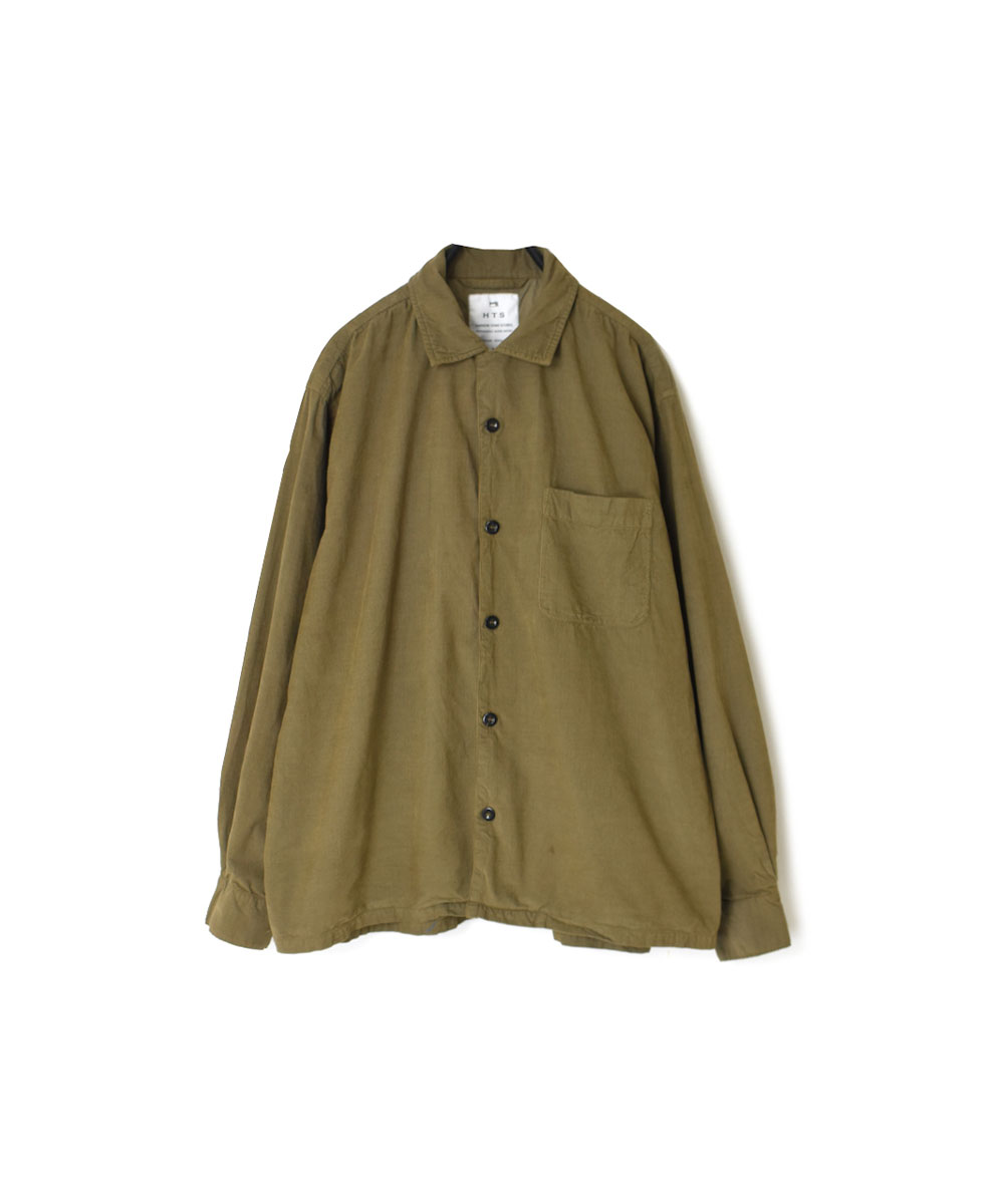 INHT2201CD (シャツ) 26 WALES CORDUROY OVERDYE ONE-UP COLLAR SHIRT