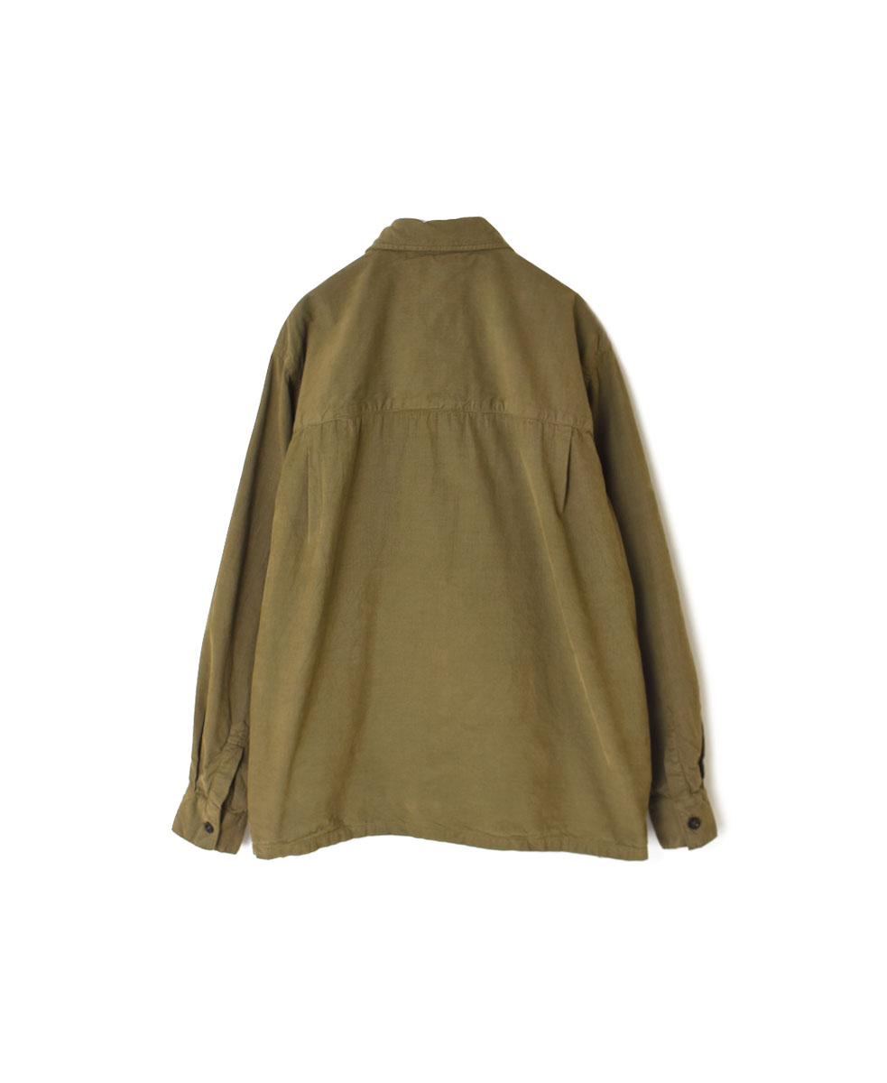 INHT2201CD (シャツ) 26 WALES CORDUROY OVERDYE ONE-UP COLLAR SHIRT