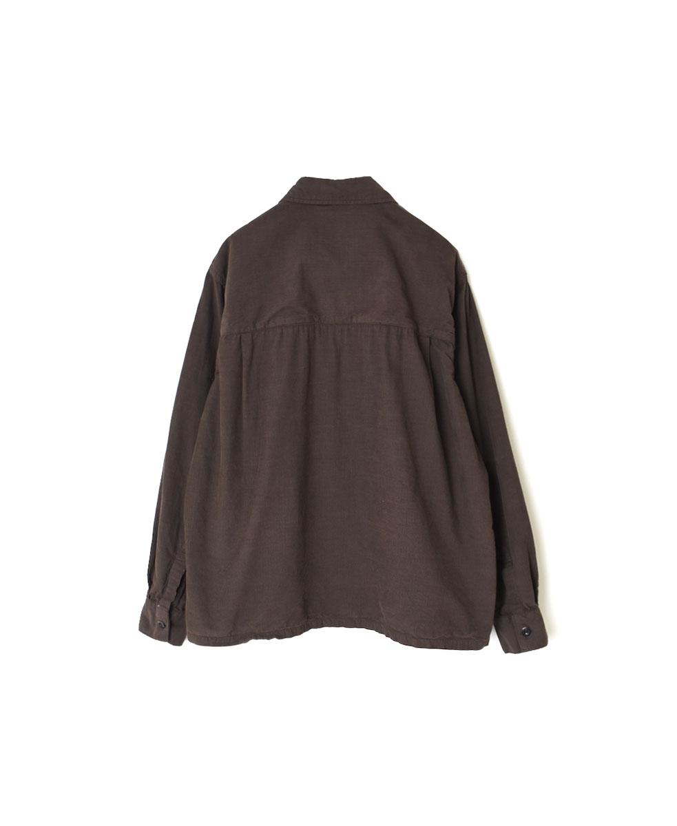 INHT2201CD (シャツ) 26 WALES CORDUROY OVERDYE ONE-UP COLLAR SHIRT