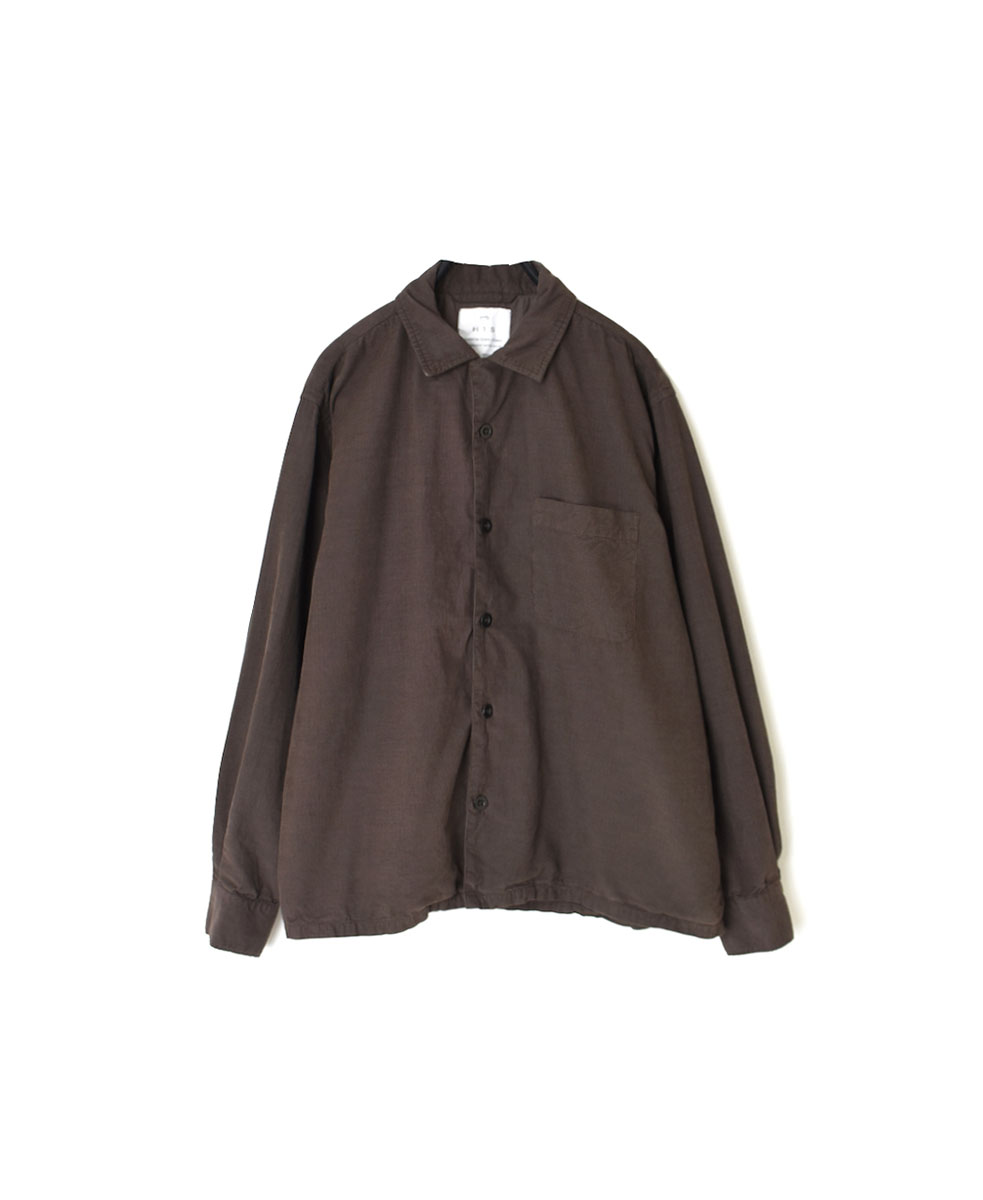 INHT2201CD (シャツ) 26 WALES CORDUROY OVERDYE ONE-UP COLLAR SHIRT