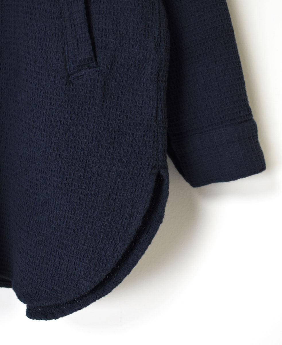 INHT2362WPD (シャツ) WAFFLE PLAIN OVERDYE STAND COLLAR SHIRTS