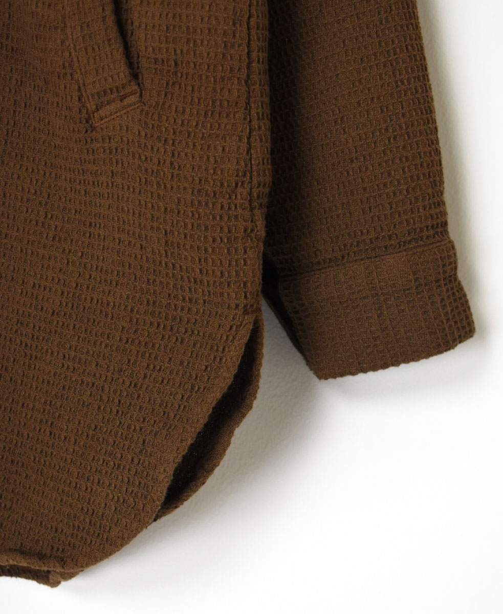 INHT2362WPD (シャツ) WAFFLE PLAIN OVERDYE STAND COLLAR SHIRTS
