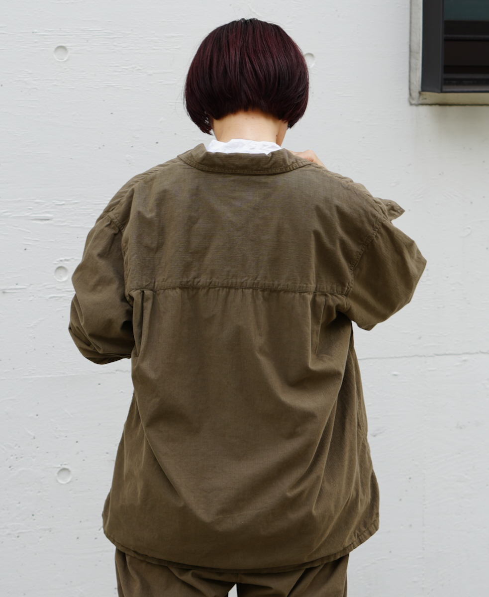 INHT2201CD (シャツ) 26 WALES CORDUROY OVERDYE ONE-UP COLLAR SHIRT