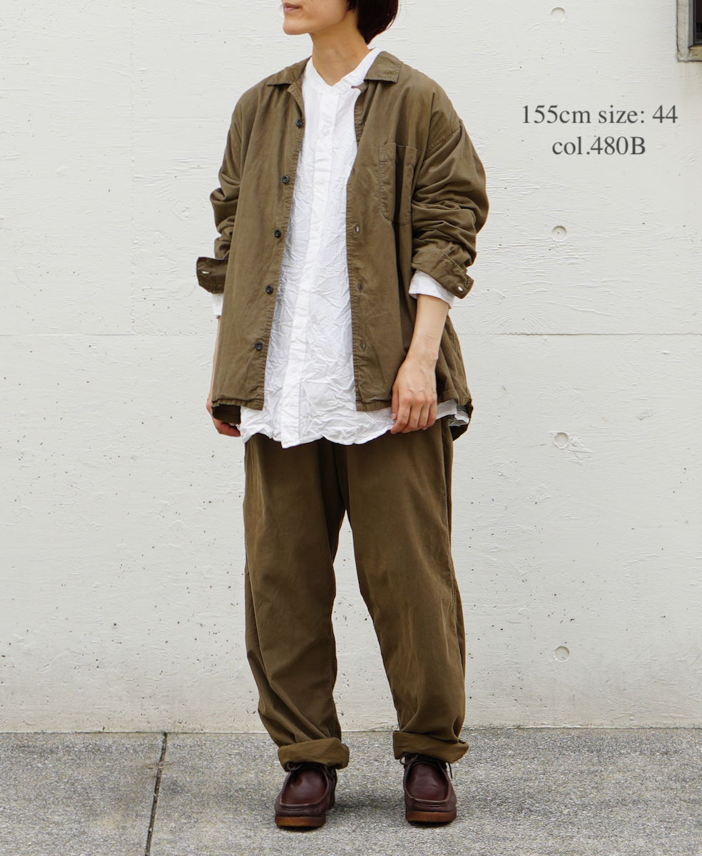 INHT2201CD (シャツ) 26 WALES CORDUROY OVERDYE ONE-UP COLLAR SHIRT