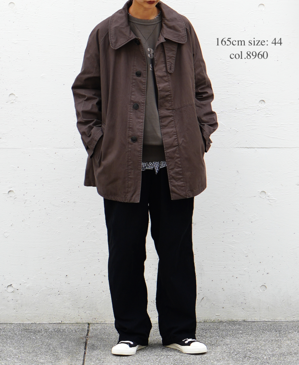 NHT2352DT (コート) HEAVY WEIGHT COTTON TWILL OVERDYE BALMACAAN SHORT COAT