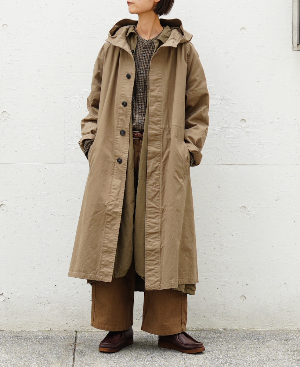NHT2151DT (コート) HEAVY WEIGHT COTTON TWILL OVERDYE HOODED COAT
