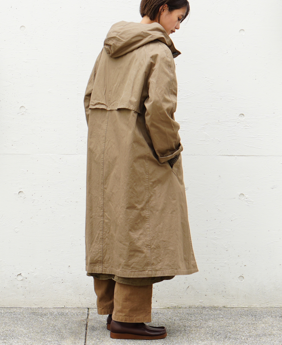 NHT2151DT (コート) HEAVY WEIGHT COTTON TWILL OVERDYE HOODED COAT