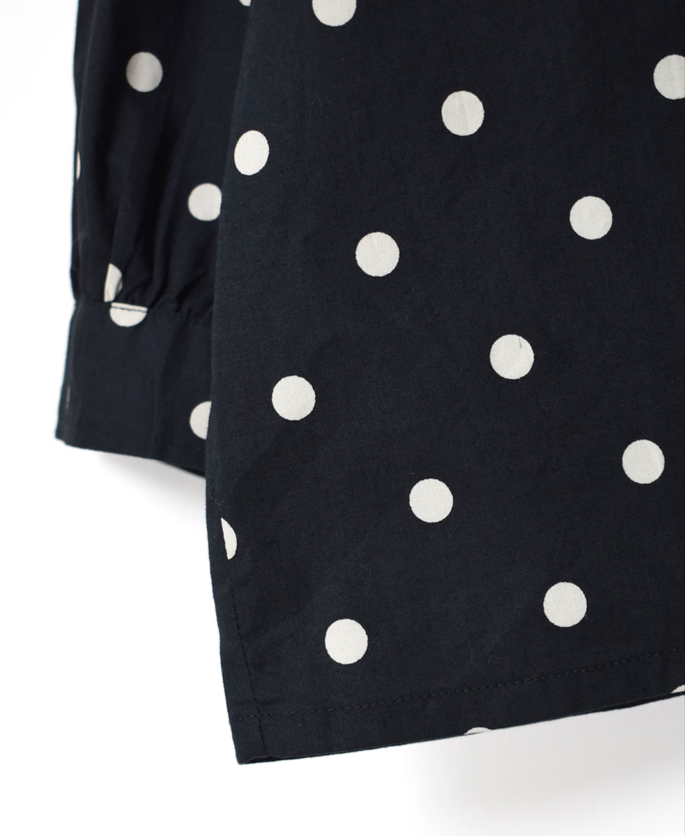 NSL22531 (シャツ) 40'S POPLIN DOT PRINT FRILL COLLAR SHIRT
