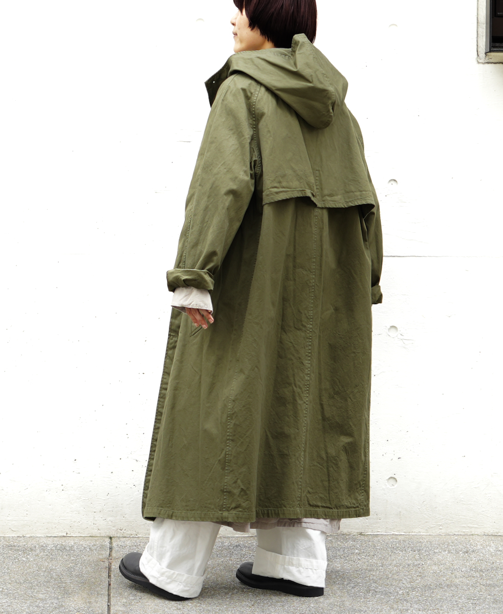 NHT2151DT (コート) HEAVY WEIGHT COTTON TWILL OVERDYE HOODED COAT