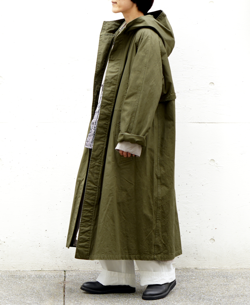 NHT2151DT (コート) HEAVY WEIGHT COTTON TWILL OVERDYE HOODED COAT