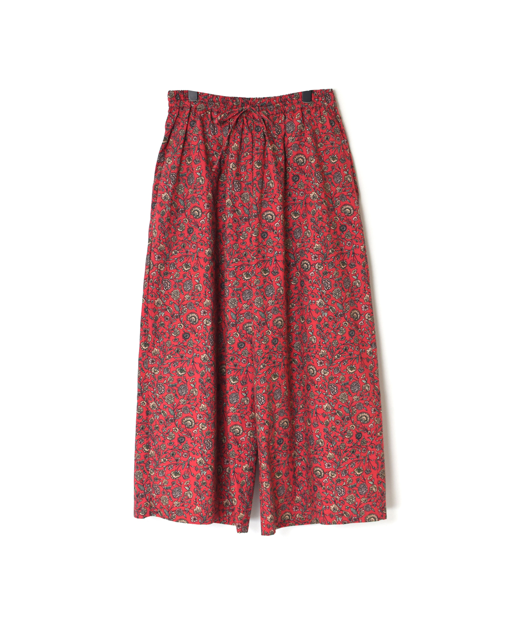 NSL22545 (パンツ) 40’S POPLIN FLOWER PRINT WIDE EASY PANTS