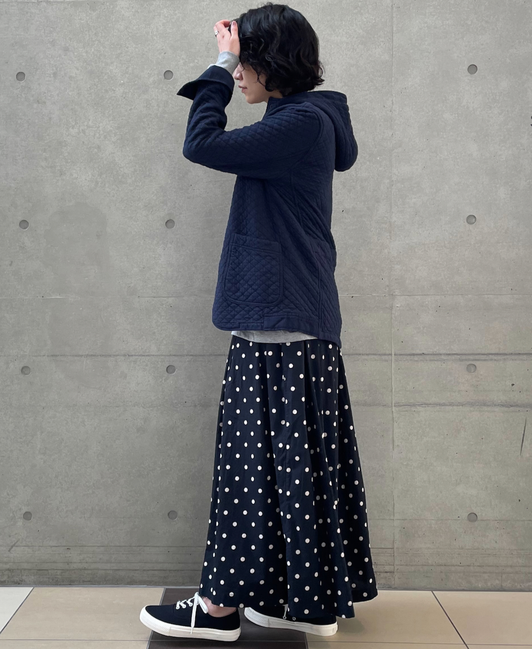 NAM0555 (ジャケット) COTTON QUILT HOODED JACKET