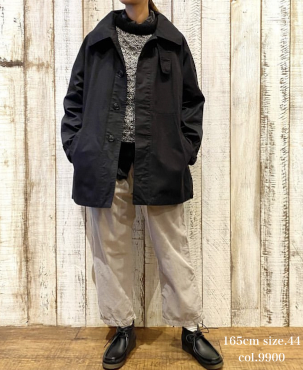 NHT2352DT (コート) HEAVY WEIGHT COTTON TWILL OVERDYE BALMACAAN SHORT COAT