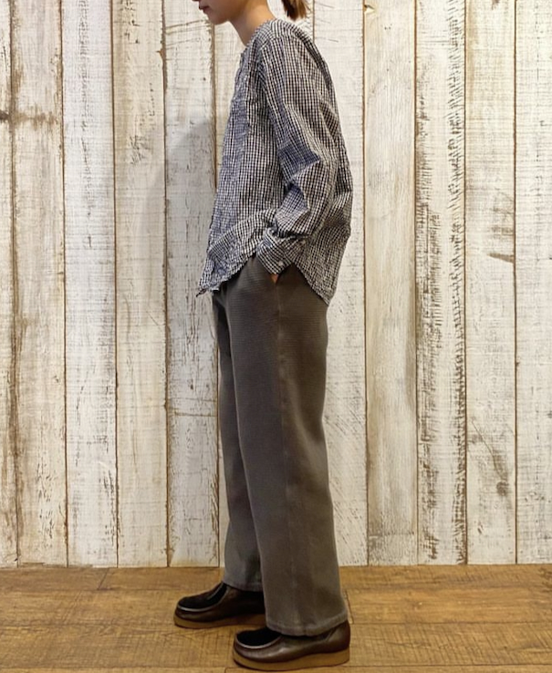 INHT2204WPD (パンツ) WAFFLE PLAIN OVERDYE EASY PANTS