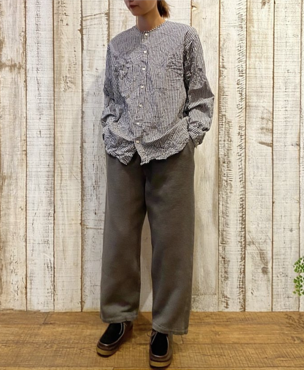 INHT2204WPD (パンツ) WAFFLE PLAIN OVERDYE EASY PANTS