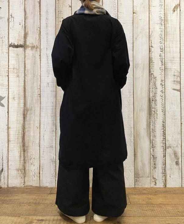 INHT2301CD (ロングシャツ) 26WALES CORDUROY OVERDYE HENLY NECK LONG SHIRT