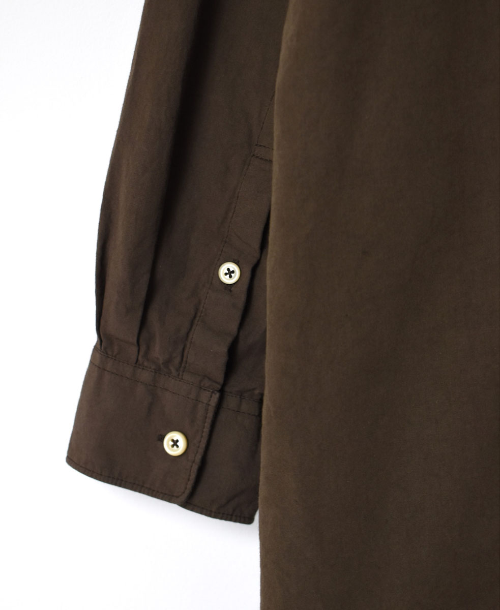 INAM1902PD (ロングシャツ) 40'S POPLIN  OVER DYED BANDED COLLAR LONG SHIRT