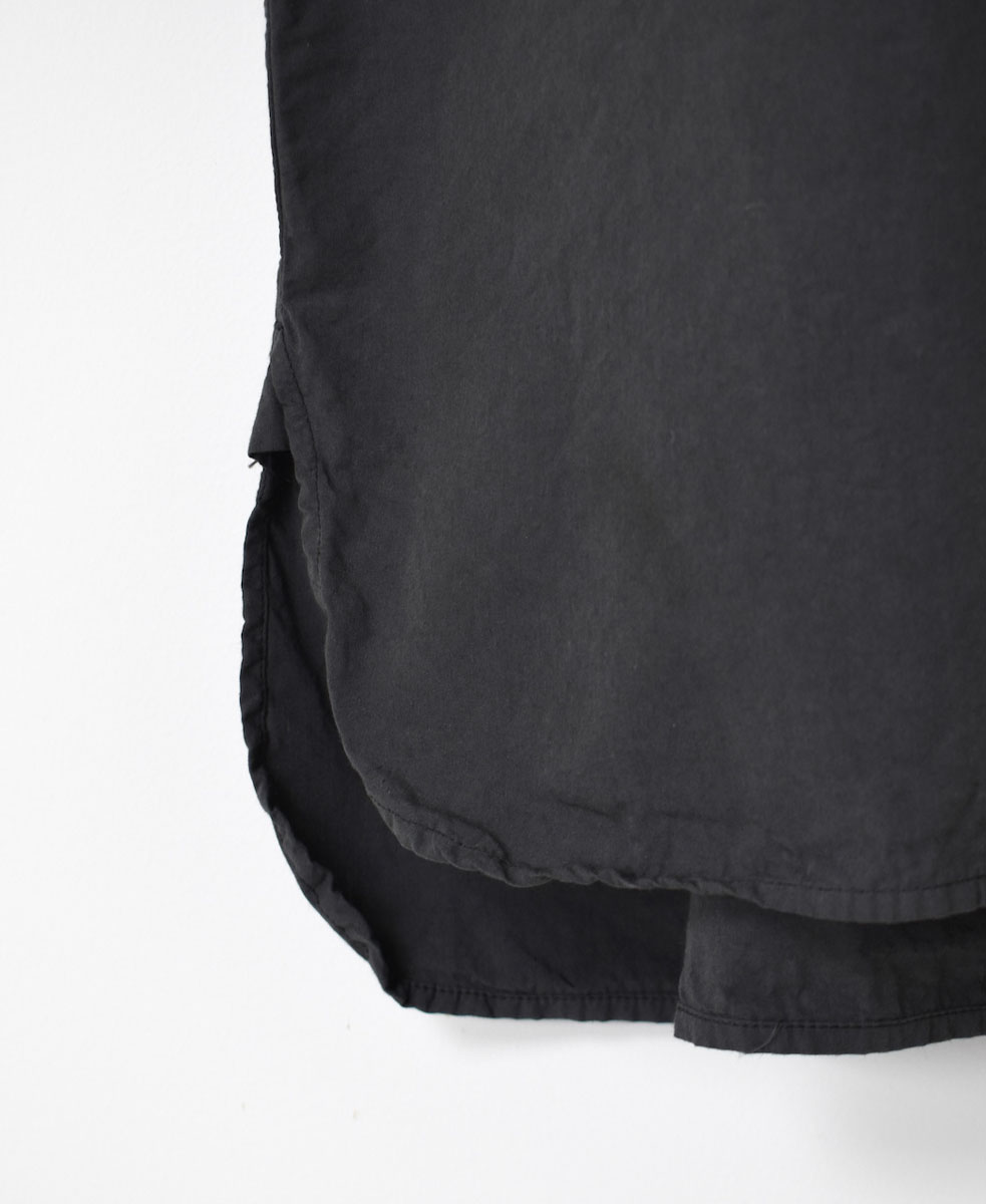INAM1902PD (ロングシャツ) 40'S POPLIN  OVER DYED BANDED COLLAR LONG SHIRT