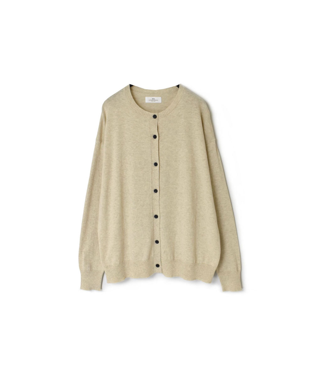 GNSL23832 (ニット) 14GG 1PLY COTTON WOOL CASHMERE CARDIGAN
