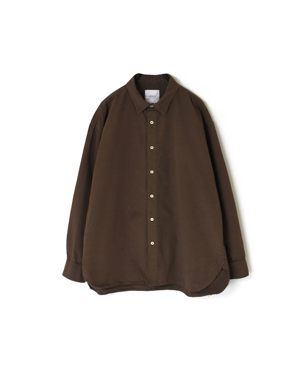 INAM1901PD (シャツ) 40'S POPLIN OVER DYED UTILITY REGULAR COLLAR SHIRT