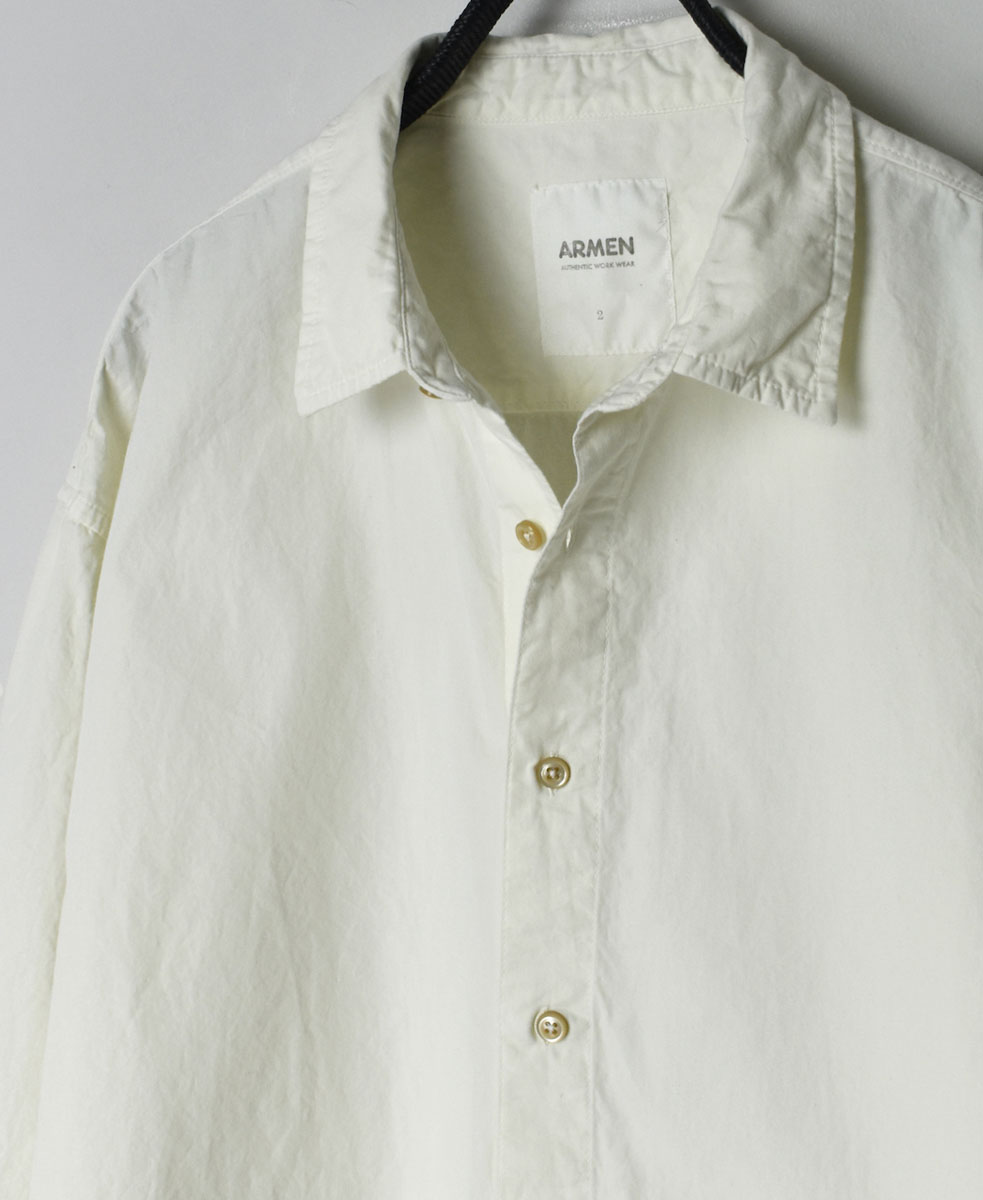 INAM1901PD (シャツ) 40'S POPLIN OVER DYED UTILITY REGULAR COLLAR SHIRT