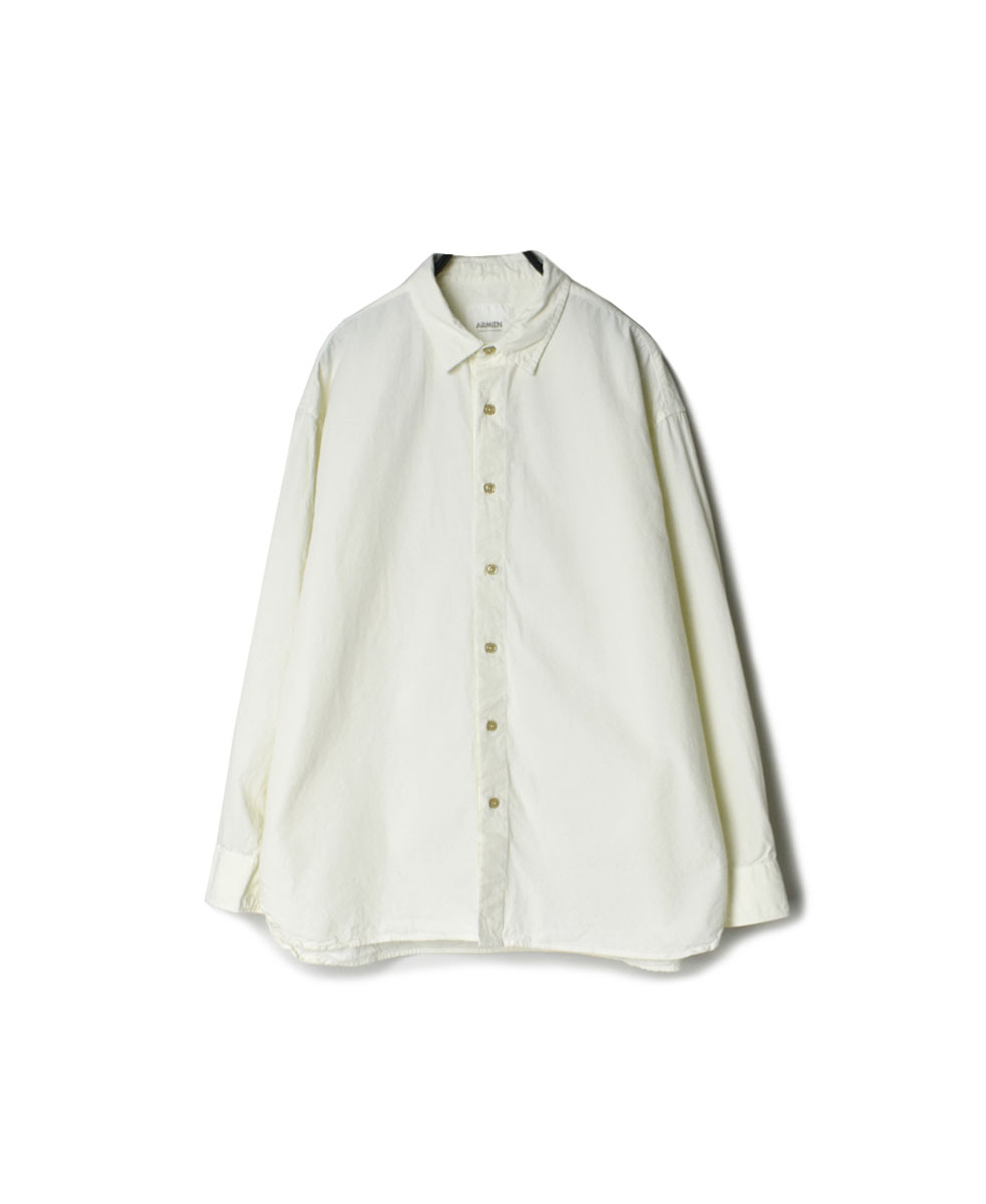 INAM1901PD (シャツ) 40'S POPLIN OVER DYED UTILITY REGULAR COLLAR SHIRT